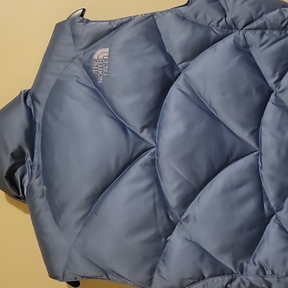 Ladies Blue Puffer THE NORTH FACE Vest - Picture 7 of 7